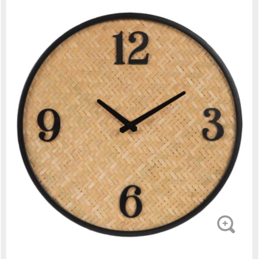 Rattan Wall Clock. Brand New.